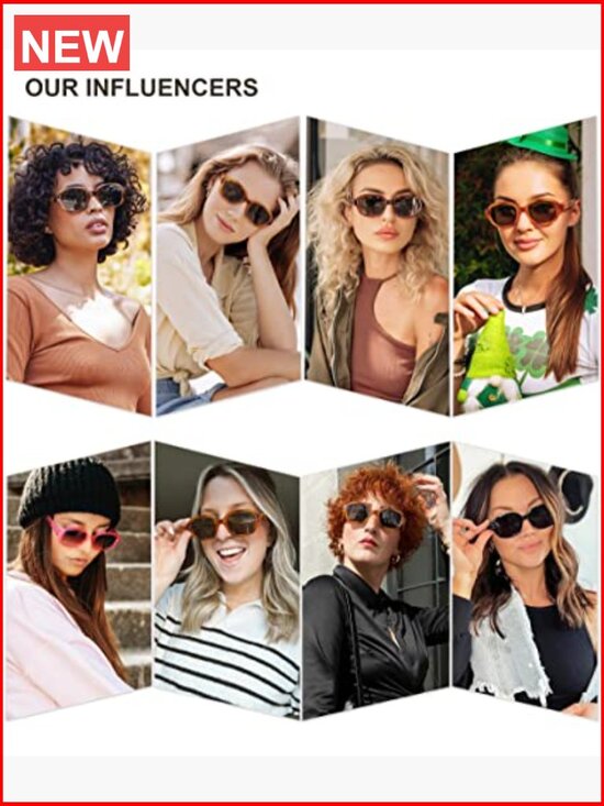 Square Frame Sunglasses with UV400 Protection Stainless Steel main image 6